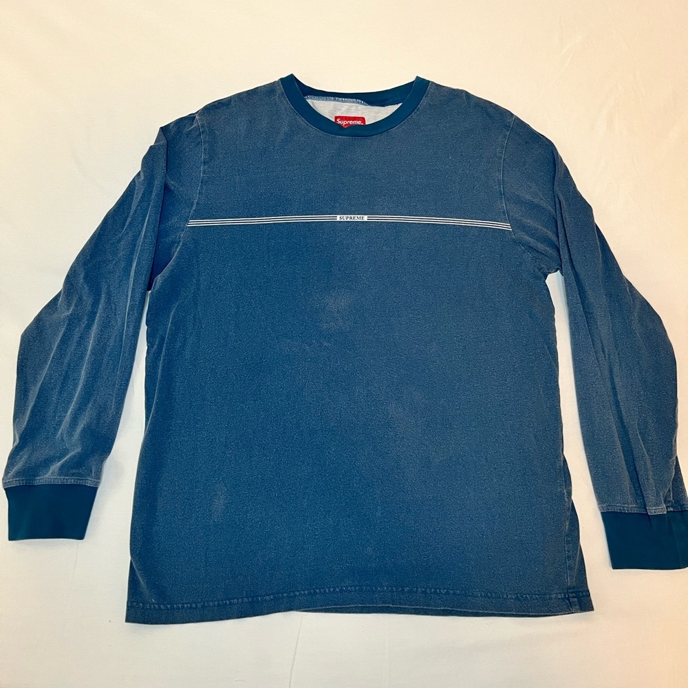 Supreme Blue Long Sleeve T-Shirt   Size M